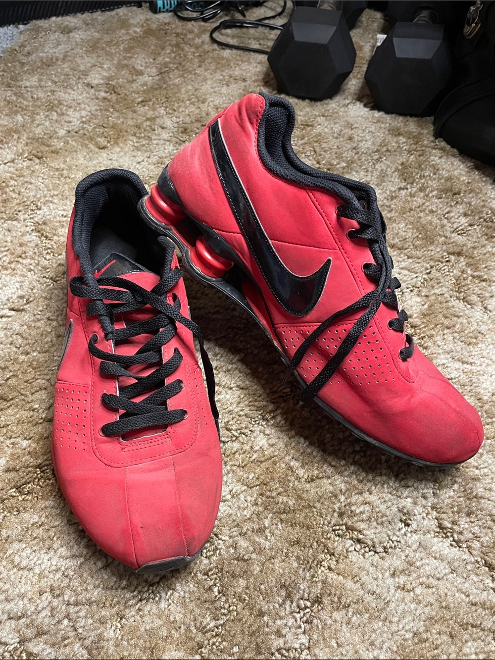 Nike Red &‎ Black Shox Size 10